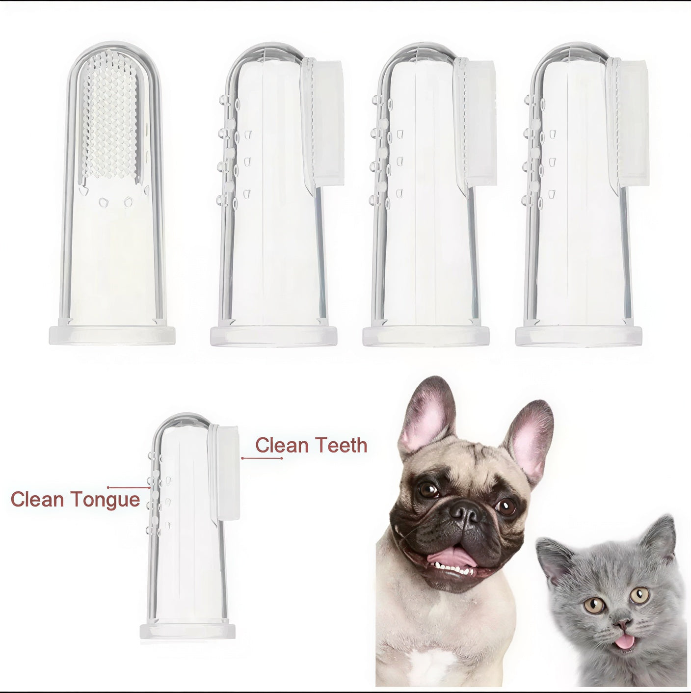 Pet finger toothbrush silicone