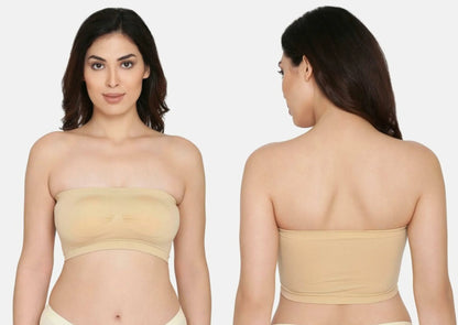 Women's Seamless Strapless Bra – Wireless Bandeau Tube Bra | S/M & M/L Sizes
