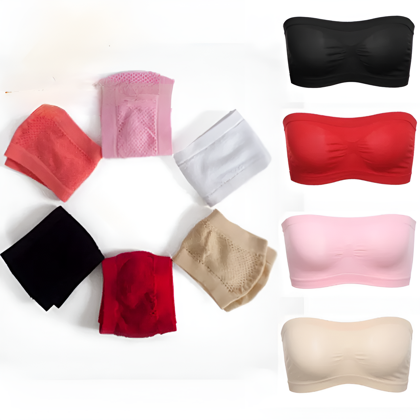 Women's Seamless Strapless Bra – Wireless Bandeau Tube Bra | S/M & M/L Sizes