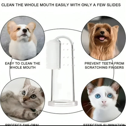 Pet finger toothbrush silicone