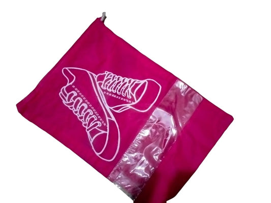 3PCS Non-Woven Fabric Printed Dustproof Shoe Bag with Drawstring for Travel