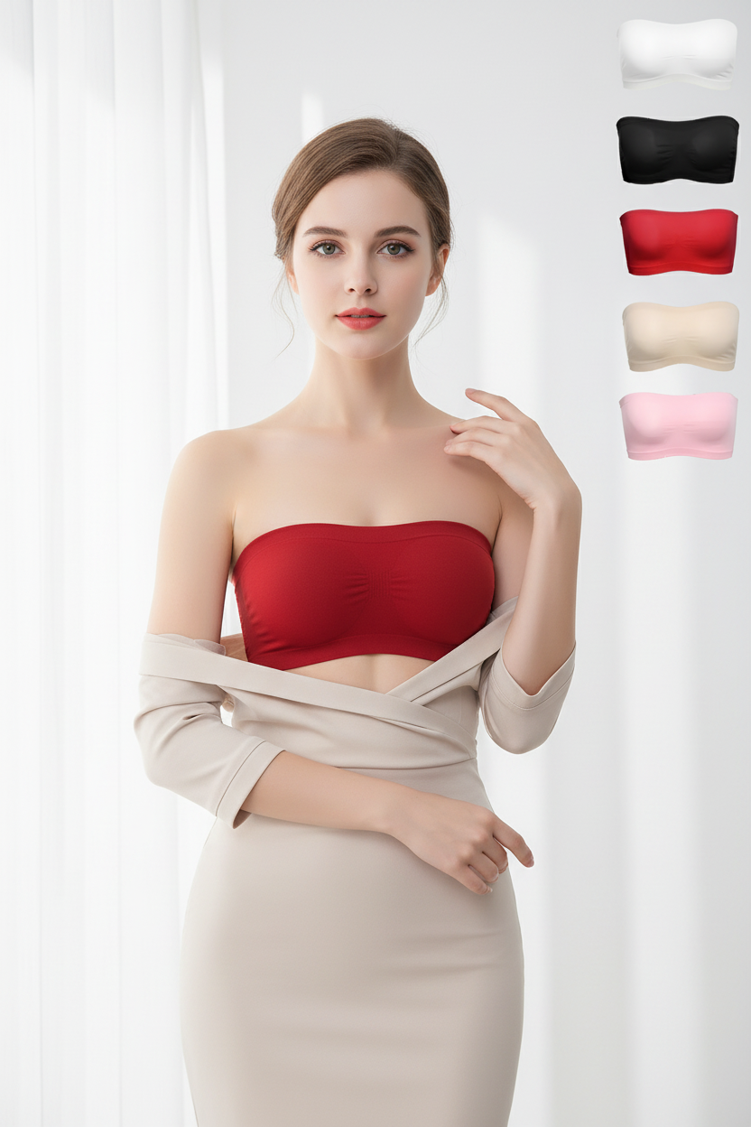 Strapless Bra on Model